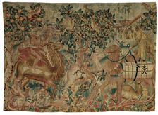 Camel Riders, presumably from a Wild Man series, Flanders, 1475/1510. Creator: Unknown