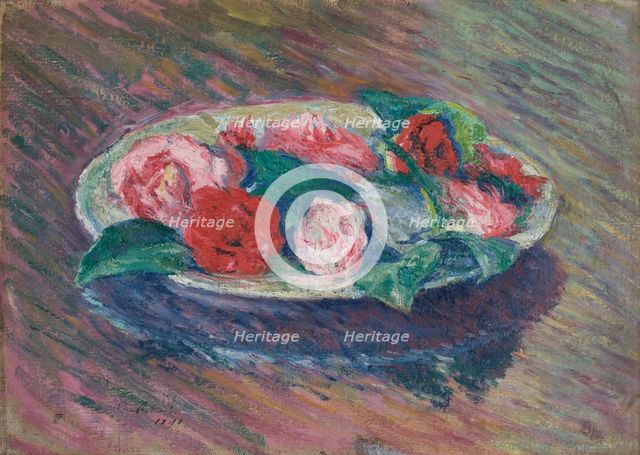 Camellias in a Bowl, 1891. Creator: Jozef Pankiewicz.