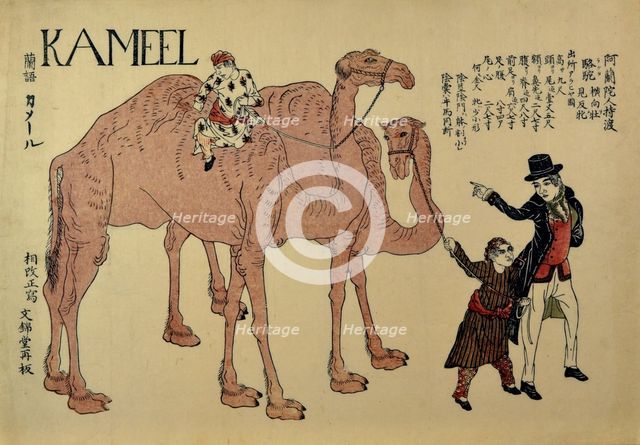 Camels with Dutch Handlers, ca. 1821. Creator: Unknown.