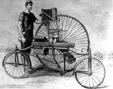 Camera mounted on a tricycle, 1888. Creator: Unknown