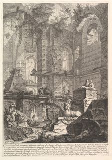 Camera sepolcrale inventata e disegnata conforme al costume, e all'antica magnificenza..., ca. 1750. Creator: Giovanni Battista Piranesi