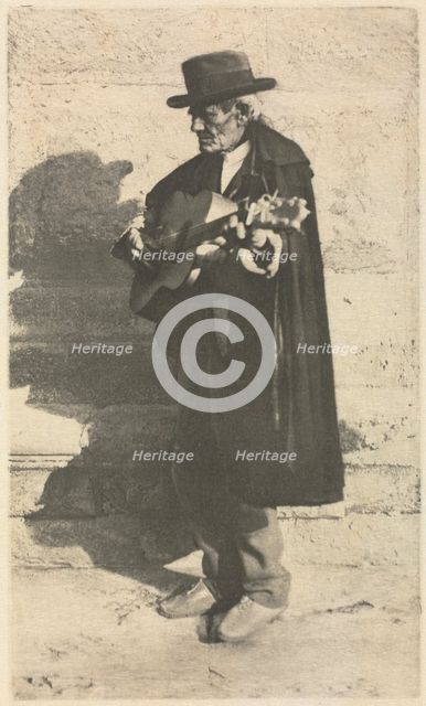 Camera Work: A Blind Musician - Granada, 1914. Creator: James Craig Annan.