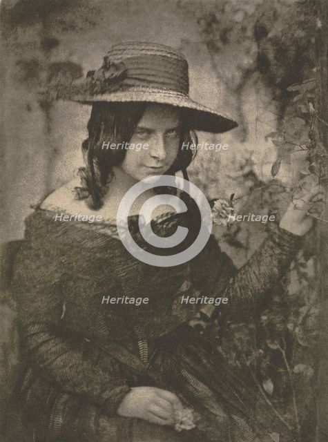 Camera Work: Girl in Straw Hat, 1912. Creators: David Octavius Hill, Robert Adamson.