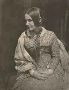 Camera Work: Lady in Flowered Dress, 1912. Creator: David Octavius Hill (British, 1802-1870); Robert Adamson (British, 1821-1848), and