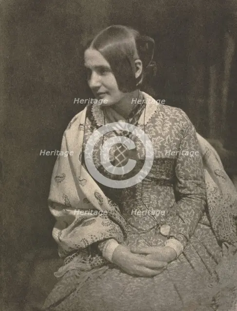 Camera Work: Lady in Flowered Dress, 1912. Creator: David Octavius Hill (British, 1802-1870); Robert Adamson (British, 1821-1848), and.