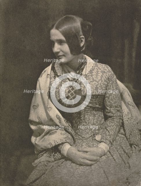 Camera Work: Lady in Flowered Dress, 1912. Creator: David Octavius Hill (British, 1802-1870); Robert Adamson (British, 1821-1848), and.