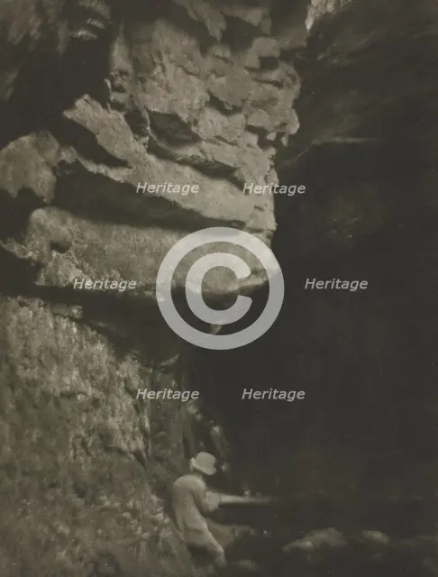 Camera Work: Man Sketching, 1910. Creator: J. Craig Annan (British, 1864-1946).