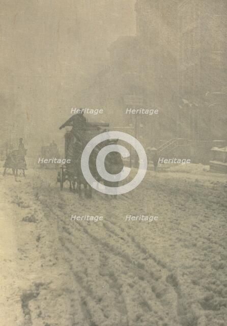 Camera Work: Winter - Fifth Avenue, 1892. Creator: Alfred Stieglitz.