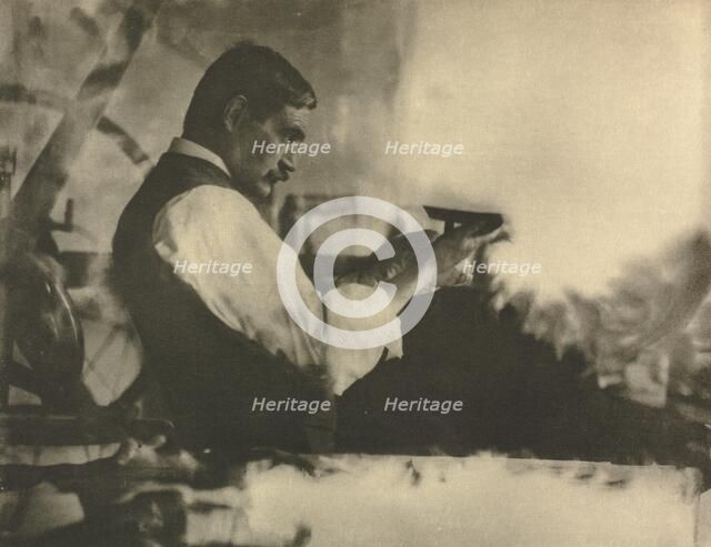 Camera Work: The Etching Printer - William Strang, Esq., A.R.A., 1907. Creator: James Craig Annan.