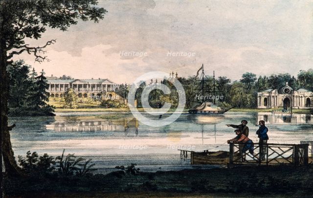 Cameron Gallery at the Catherine Palace in Tsarskoye Selo, ca 1820. Artist: Langer, Valerian Platonovich (1799-after 1870)