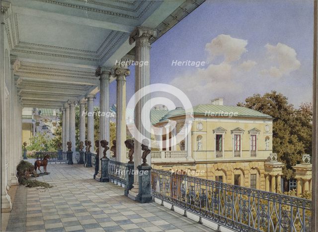Cameron Gallery in Tsarskoye Selo, 1859. Artist: Premazzi, Ludwig (Luigi) (1814-1891)