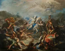 Camilla at War from Virgil's Aeneid, between 1708 and 1710. Creator: Giacomo del Po