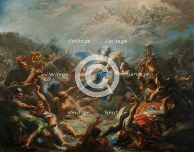 Camilla at War from Virgil's Aeneid, between 1708 and 1710. Creator: Giacomo del Po.