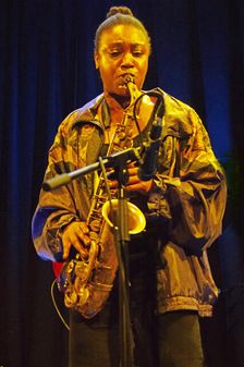 Camilla George Quartet, New Generation Jazz Festival Roadshow, Shoreham by Sea, W Sussex, Feb 2023. Creator: Brian O'Connor