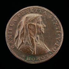 Camilla Peretti, died 1591, Sister of Pope Sixtus V [obverse], 1590. Creator: Domenico Poggini