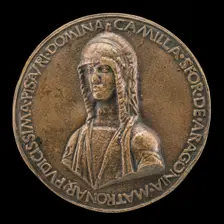 Camilla Sforza of Aragon, Wife of Costanzo Sforza 1475, c. 1490/1495. Creator: Sperandio Savelli