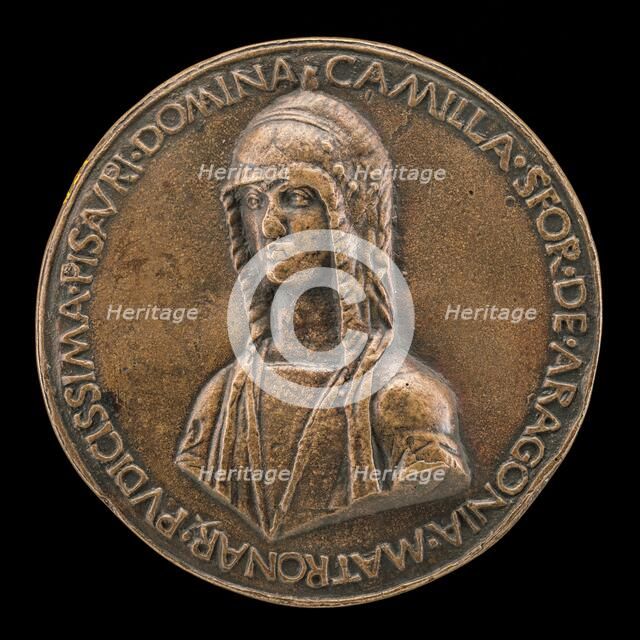 Camilla Sforza of Aragon, Wife of Costanzo Sforza 1475, c. 1490/1495. Creator: Sperandio Savelli.