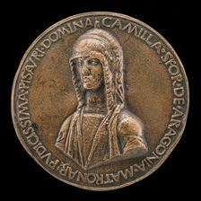 Camilla Sforza of Aragon, Wife of Costanzo Sforza 1475, c. 1490/1495. Creator: Sperandio Savelli