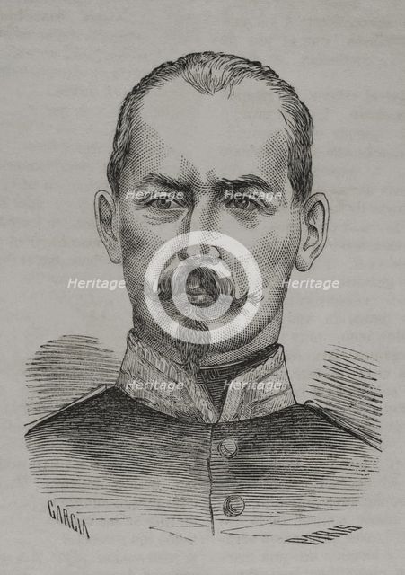 Camille Crémer (1840-1876), French divisionary general in the Franco-Prussian War, 1870.  Creator: Marcelo Paris.