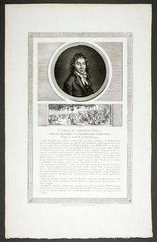 Camille Desmoulins, Parisian Deputy to the National Convention, from Tableaux histori..., 1798–1804. Creator: Charles Francois Gabriel Levachez