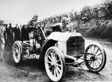 Camille Jenatzy in his 60 hp Mercedes, winner of the Gordon Bennett Race, Athy, Ireland, 1903