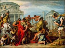 Camillus Rescuing Rome from Brennus, c.between 1716 and 1720. Creator: Sebastiano Ricci