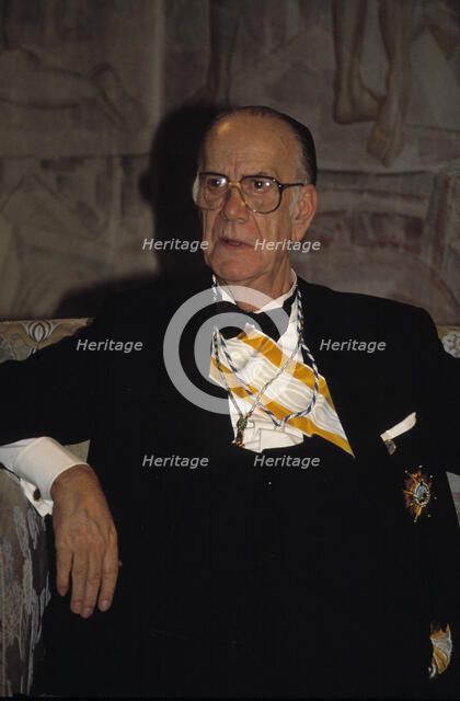 Camilo Jose Cela (1916-2002), Spanish writer, Nobel Prize for Literature in Stockholm after the A…