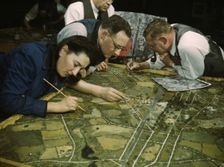 Camouflage class at New York University, where men and women...New York, N.Y. , 1943. Creator: Marjory Collins