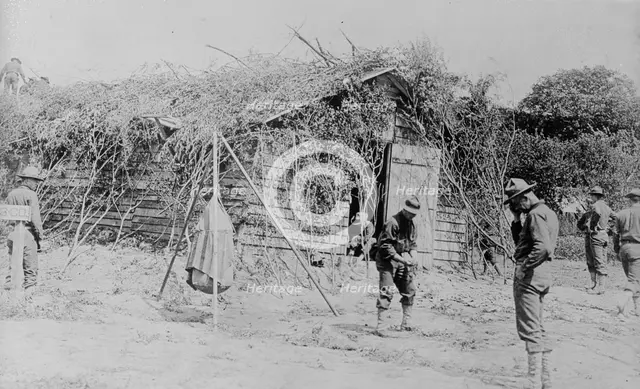Camouflaged home of marines in France, 21 May 1918. Creator: Bain News Service.