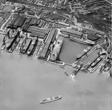 Cammell Laird Shipbuilding and Engineering Works, Birkenhead, Merseyside, 1950. Artist: Aerofilms