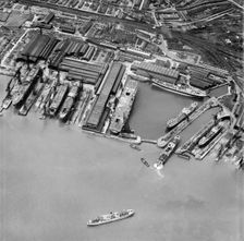 Cammell Laird Shipbuilding and Engineering Works, Birkenhead, Merseyside, 1950. Artist: Aerofilms
