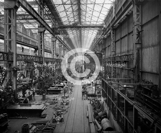 Cammell Laird shipyard, Birkenhead, Merseyside, 1913. Artist: H Bedford Lemere.
