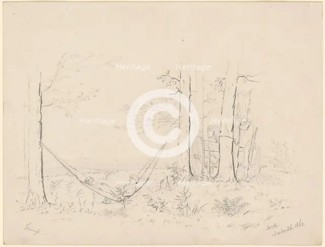 Camp, 1862. Creator: James Wells Champney.