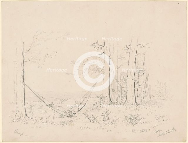 Camp, 1862. Creator: James Wells Champney.