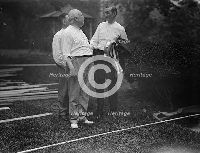 Camp, Walter, I.E, Exercise School - Cabinet Officials Exercising with Other Govt..., 1917 or 1918. Creator: Harris & Ewing.