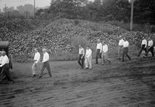 Camp, Walter, I.E, Exercise School - Cabinet Officials Exercising with Other Govt..., 1917 or 1918. Creator: Harris & Ewing