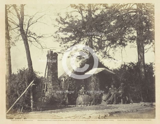Camp Architecture, Brandy Station, Virginia, January 1864. Creator: Alexander Gardner.