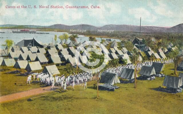 Camp at the US Naval Station, Guatanamo, Cuba, c1911. Artist: Unknown