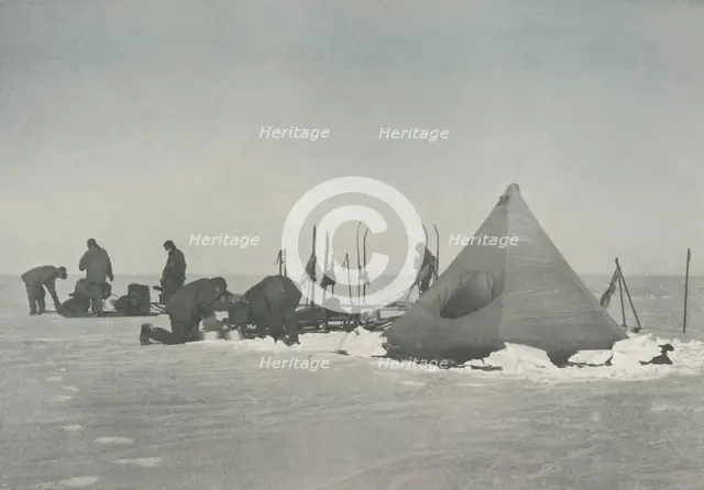 'Camp at Three Degree Depôt', c1911, (1913). Artist: Henry Bowers.