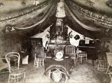 Camp at Balmoral, tent interior, c1890. Creator: Unknown