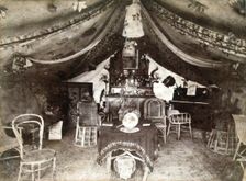Camp at Balmoral, tent interior, c1890. Creator: Unknown