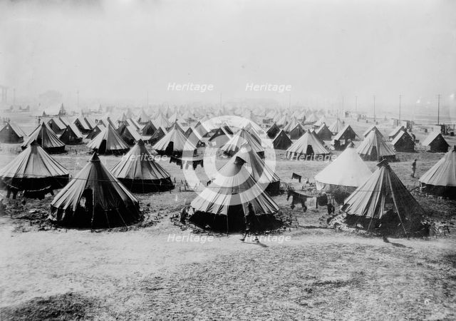 Camp at Galveston, between c1910 and c1915. Creator: Bain News Service.