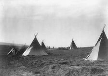 Camp at Stony Lake, c1905. Creator: Edward Sheriff Curtis