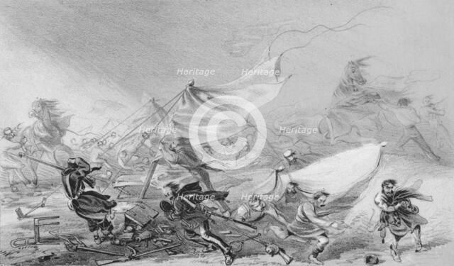 'Camp Before Sebastopol - Effects of the Frightful Storm on the 14th Nov', 1854, (1850s).  Creator: Unknown.