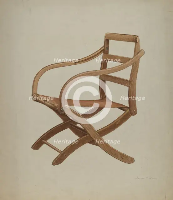 Camp Chair, c. 1940. Creator: George C. Brown.