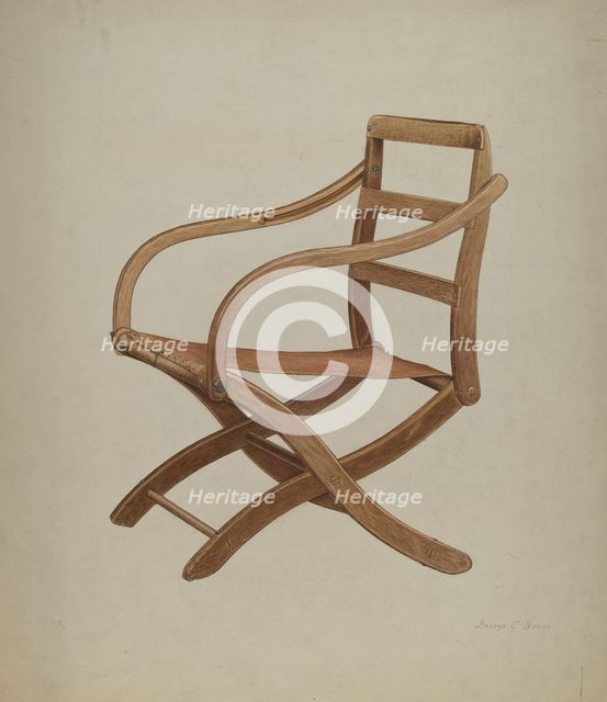 Camp Chair, c. 1940. Creator: George C. Brown.
