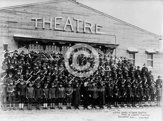 Camp Custer Military Bands, 1918. Creator: Unknown.