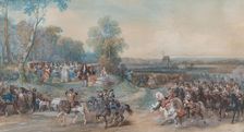 Camp de Compiègne, 1698, ca. 1860. Creator: Eugene Louis Lami