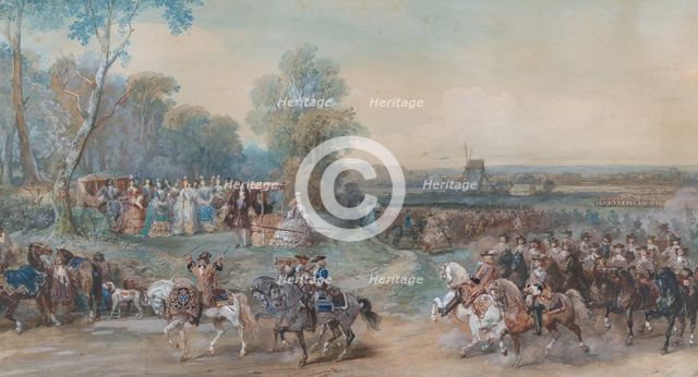 Camp de Compiègne, 1698, ca. 1860. Creator: Eugene Louis Lami.