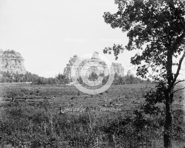 Camp Douglas, Wis., Castle Rocks, distant view, c1898. Creator: Unknown.